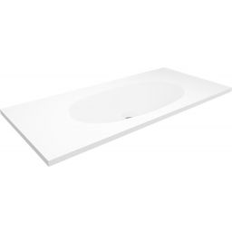 Cristalstone Armonico umywalka 110x45 cm wpuszczana prostokątna biały U1100-MCOTG/BO