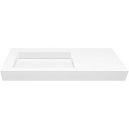 Cristalstone Linea Ideal umywalka 120x45 cm ścienna prostokątna biały U1200-MBLOLC/BO