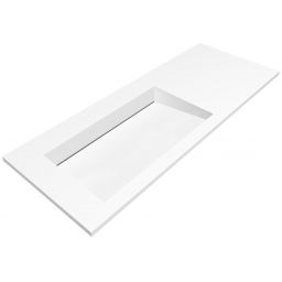 Cristalstone Linea Ideal umywalka 120x45 cm wpuszczana prostokątna biały U1200-MBLOLC/CR/BO