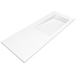 Cristalstone Linea Ideal umywalka 120x45 cm wpuszczana prostokątna biały U1200-MBPOLB/CR/BO