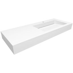 Cristalstone Linea Ideal umywalka 120x45 cm ścienna prostokątna biały U1200-MBPOLC