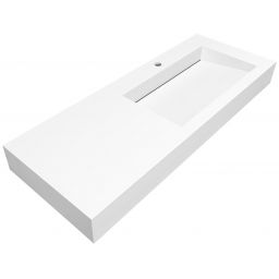 Cristalstone Linea Ideal umywalka 120x45 cm ścienna prostokątna biały U1200-MBPOLC