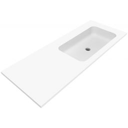 Cristalstone Linea Simpla umywalka 120x45 cm wpuszczana prostokątna biały U1200-MBPOT/CR/BO