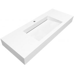 Cristalstone Linea Ideal umywalka 120x45 cm ścienna prostokątna biały U1200-MCOLC