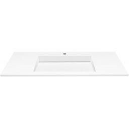 Cristalstone Linea Ideal umywalka 120x45 cm wpuszczana prostokątna biały U1200-MCOLC/CR