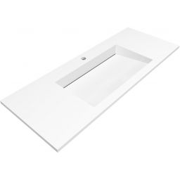 Cristalstone Linea Ideal umywalka 120x45 cm wpuszczana prostokątna biały U1200-MCOLC/CR