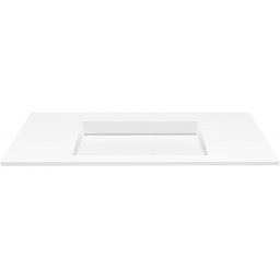 Cristalstone Linea Ideal umywalka 120x45 cm wpuszczana prostokątna biały U1200-MCOLC/CR/BO