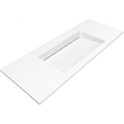 Cristalstone Linea Ideal umywalka 120x45 cm wpuszczana prostokątna biały U1200-MCOLC/CR/BO