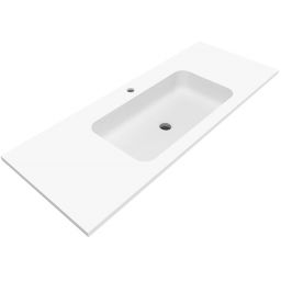 Cristalstone Linea Simpla umywalka 120x45 cm wpuszczana prostokątna biały U1200-MCOT/CR