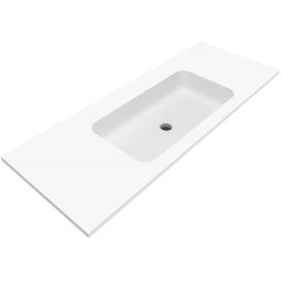 Cristalstone Linea Simpla umywalka 120x45 cm wpuszczana prostokątna biały U1200-MCOT/CR/BO