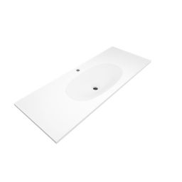 Cristalstone Armonico umywalka 120x45 cm wpuszczana prostokątna biały U1200-MCOTG