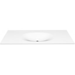 Cristalstone Armonico umywalka 120x45 cm prostokątna wpuszczana-z blatem biała U1200-MCOTG/BO