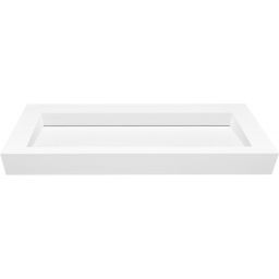 Cristalstone Linea Ideal umywalka 120x45 cm ścienna prostokątna biały U1200-MOLC/BO