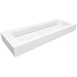 Cristalstone Linea Ideal umywalka 120x45 cm ścienna prostokątna biały U1200-MOLC/BO
