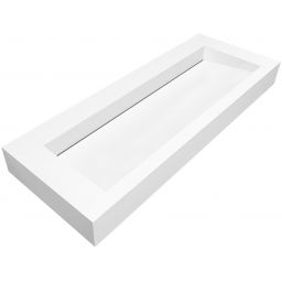 Cristalstone Linea Ideal umywalka 120x45 cm ścienna prostokątna biały U1200-MOLC/BO