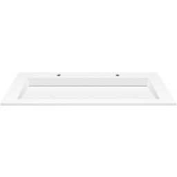 Cristalstone Linea Ideal umywalka 120x45 cm prostokątna wpuszczana biała U1200-MOLC/CR