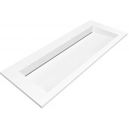 Cristalstone Linea Ideal umywalka 120x45 cm prostokątna wpuszczana biała U1200-MOLC/CR/BO
