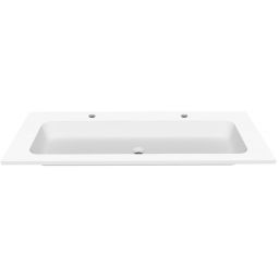 Cristalstone Linea Simpla umywalka 120x45 cm wpuszczana prostokątna biały U1200-MOT/CR