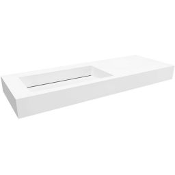 Cristalstone Linea Ideal umywalka 130x45 cm ścienna prostokątna biały U1300-MBLOLC/BO