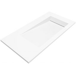 Cristalstone Linea Ideal umywalka 130x45 cm wpuszczana prostokątna biały U1300-MBPOLB/CR/BO