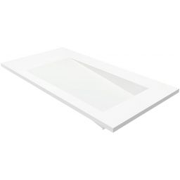 Cristalstone Linea Ideal umywalka 130x45 cm wpuszczana prostokątna biały U1300-MBPOLB/CR/BO