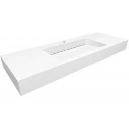 Cristalstone Linea Ideal umywalka 130x45 cm ścienna prostokątna biały U1300-MCOLC