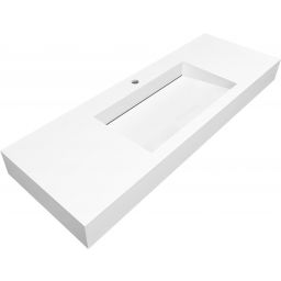 Cristalstone Linea Ideal umywalka 130x45 cm ścienna prostokątna biały U1300-MCOLC