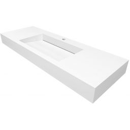 Cristalstone Linea Ideal umywalka 130x45 cm ścienna prostokątna biały U1300-MCOLC