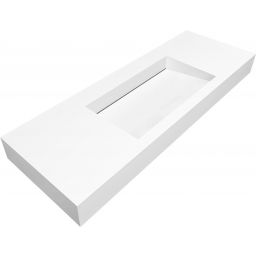 Cristalstone Linea Ideal umywalka 130x45 cm ścienna prostokątna biały U1300-MCOLC/BO