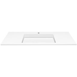 Cristalstone Linea Ideal umywalka 130x45 cm wpuszczana prostokątna biały U1300-MCOLC/CR