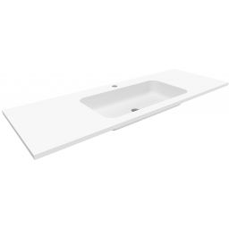 Cristalstone Linea Simpla umywalka 130x45 cm wpuszczana prostokątna biały U1300-MCOT/CR