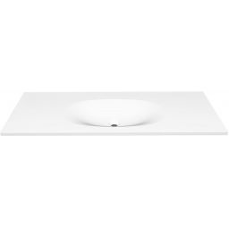 Cristalstone Armonico umywalka 130x45 cm prostokątna wpuszczana-z blatem biała U1300-MCOTG/BO