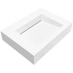 Cristalstone Linea Ideal umywalka 60x45 cm prostokątna ścienna biała U600-MCOLC/BO