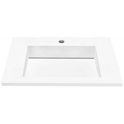 Cristalstone Linea Ideal umywalka 60x45 cm prostokątna wpuszczana biała U600-MCOLC/CR