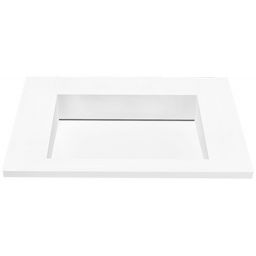 Cristalstone Linea Ideal umywalka 60x45 cm prostokątna wpuszczana biała U600-MCOLC/CR/BO