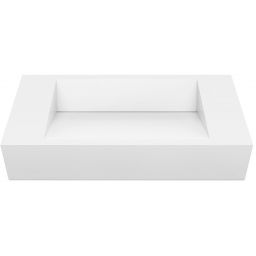 Cristalstone Linea Diago umywalka 60x30 cm prostokątna nablatowa biała U600-MCOLCW