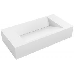 Cristalstone Linea Diago umywalka 60x30 cm prostokątna nablatowa biała U600-MCOLCW