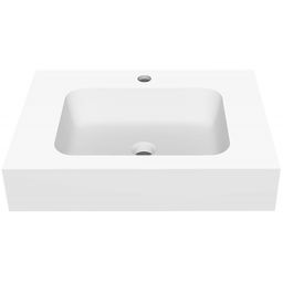 Cristalstone Linea Simpla umywalka 60x45 cm prostokątna ścienna biała U600-MCOT