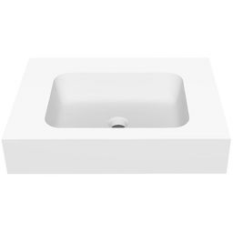 Cristalstone Linea Simpla umywalka 60x45 cm prostokątna ścienna biała U600-MCOT/BO