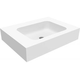 Cristalstone Linea Simpla umywalka 60x45 cm prostokątna ścienna biała U600-MCOT/BO