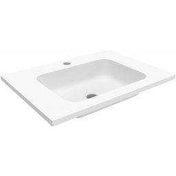 Cristalstone Linea Simpla umywalka 60x45 cm prostokątna wpuszczana biała U600-MCOT/CR