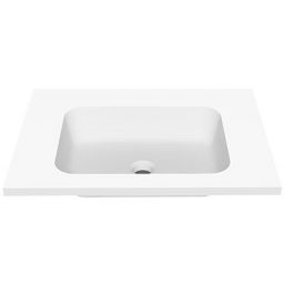 Cristalstone Linea Simpla umywalka 60x45 cm wpuszczana prostokątna biały U600-MCOT/CR/BO