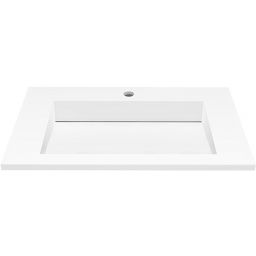 Cristalstone Linea Ideal umywalka 70x45 cm prostokątna wpuszczana biała U700-MCOLC/CR