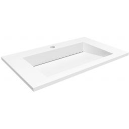 Cristalstone Linea Ideal umywalka 70x45 cm prostokątna wpuszczana biała U700-MCOLC/CR