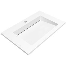 Cristalstone Linea Ideal umywalka 70x45 cm prostokątna wpuszczana biała U700-MCOLC/CR