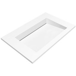 Cristalstone Linea Ideal umywalka 70x45 cm prostokątna wpuszczana biała U700-MCOLC/CR/BO