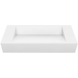 Cristalstone Linea Diago umywalka 70x30 cm prostokątna nablatowa biała U700-MCOLCW