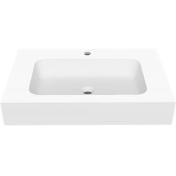 Cristalstone Linea Simpla umywalka 70x45 cm prostokątna ścienna biała U700-MCOT