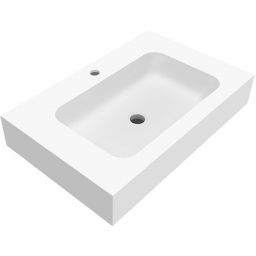 Cristalstone Linea Simpla umywalka 70x45 cm prostokątna ścienna biała U700-MCOT