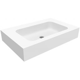 Cristalstone Linea Simpla umywalka 70x45 cm prostokątna ścienna biała U700-MCOT/BO